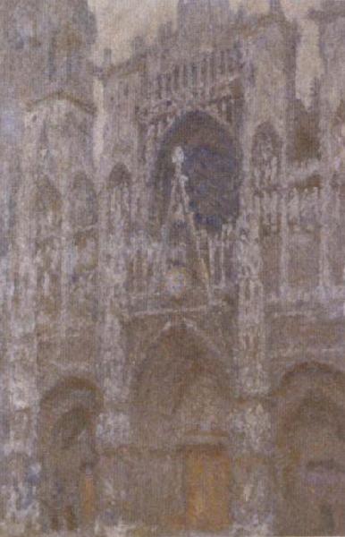 Claude Monet Rouen Cathedral in Overcast Weather oil painting picture